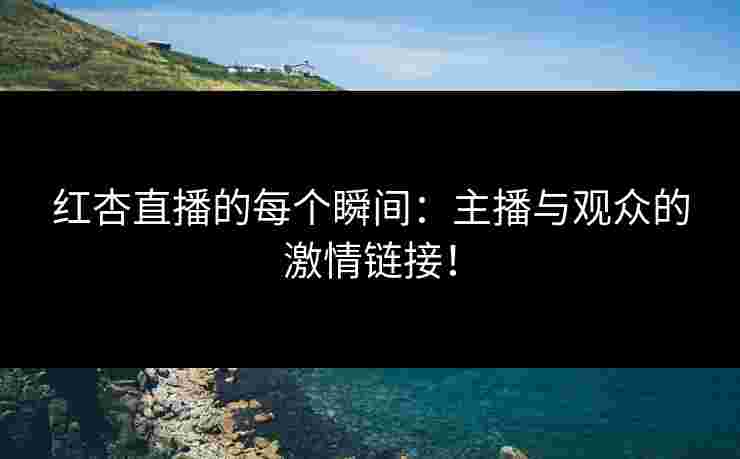 红杏直播的每个瞬间：主播与观众的激情链接！