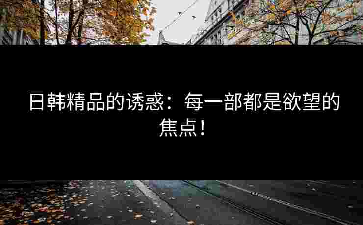 日韩精品的诱惑：每一部都是欲望的焦点！