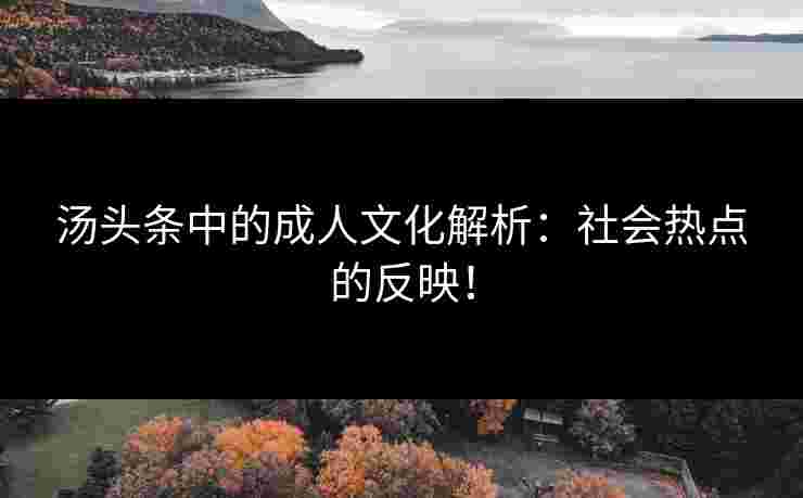 汤头条中的成人文化解析：社会热点的反映！