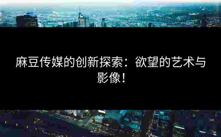 麻豆传媒的创新探索：欲望的艺术与影像！